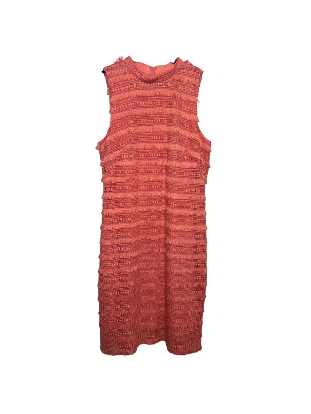 NWT J.Crew Sleeveless Textured Coral Dress Fringe Size 6T